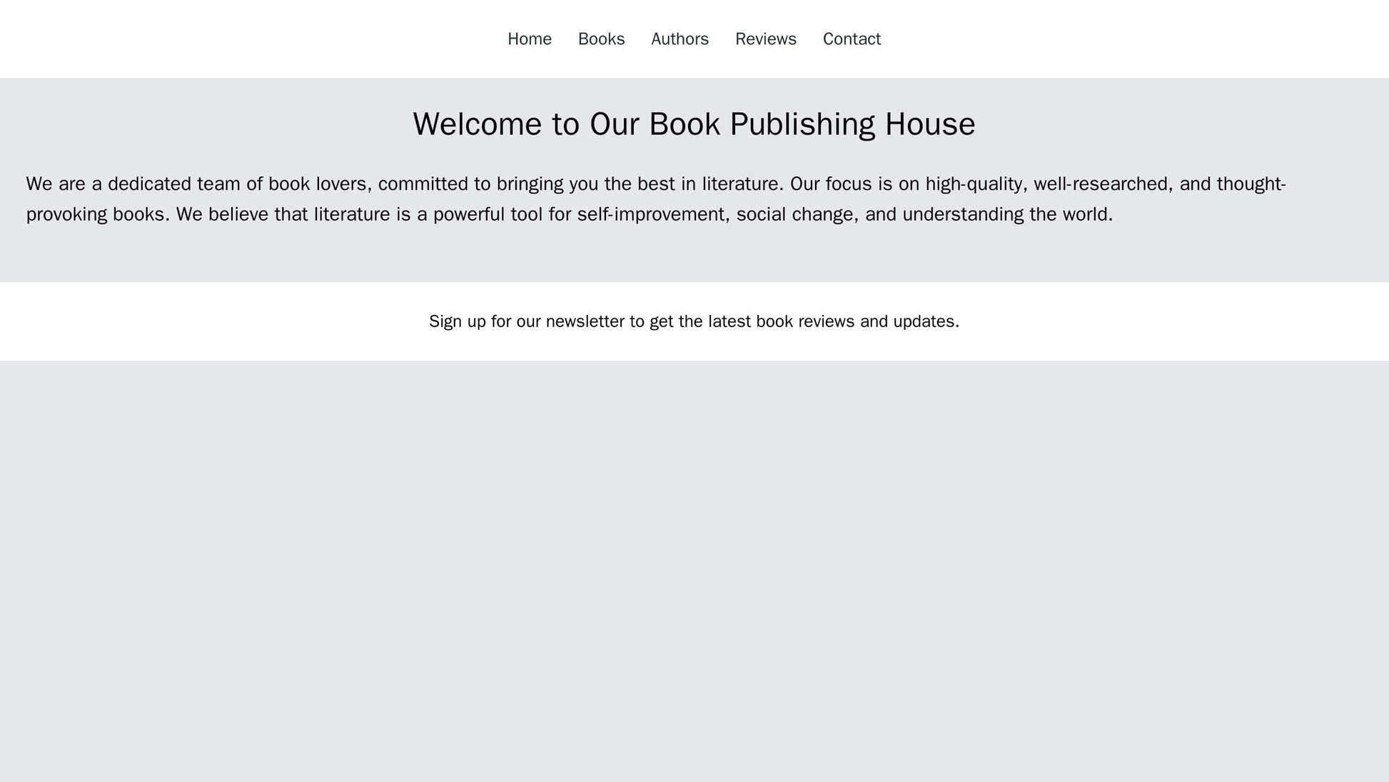 Book Publishing House: A sophisticated and elegant design with a horizontal menu, a centered logo, a right sidebar for f Web Template 4501