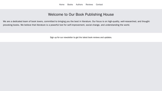 Book Publishing House: A sophisticated and elegant design with a horizontal menu, a centered logo, a right sidebar for f Web Template 4501