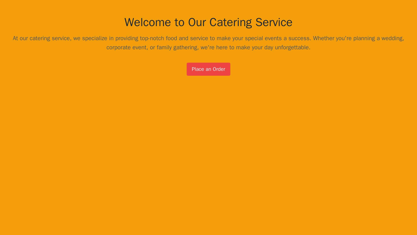 Catering Service: A mouthwatering design featuring a full-width image of a delicious meal, a left sidebar with various c Web Template 4500