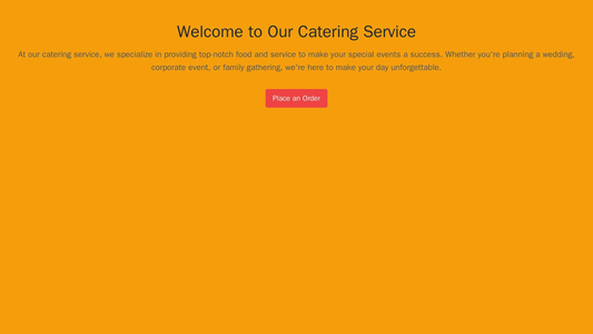 Catering Service: A mouthwatering design featuring a full-width image of a delicious meal, a left sidebar with various c Web Template 4500