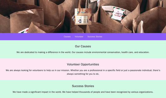 Charity Organization: A heartfelt and inspiring design with a large background image featuring people making a differenc Web Template 3927