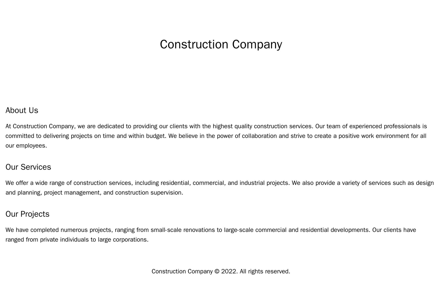 Construction Company: A bold design with earthy colors and a prominent logo placed at the center. A full-width banner di Web Template 3048