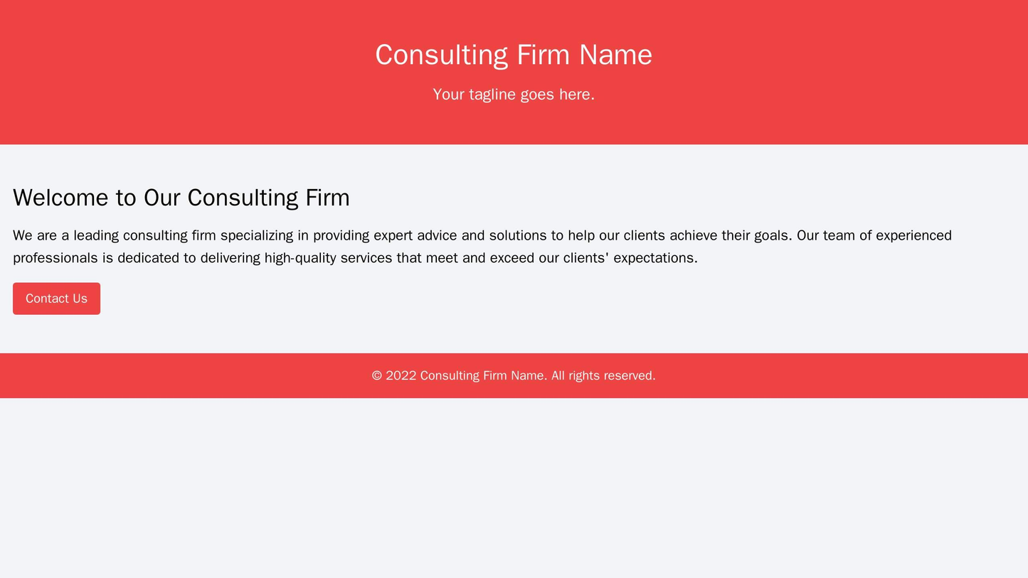 Consulting Firm Site: Centered logo at the top with a tagline. Main content area with a prominent call-to-action button. Web Template 4115