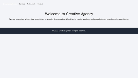 Creative Agency: A visually rich website with a full-screen background image, title, and tagline. The main navigation me Web Template 2177