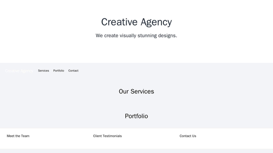 Creative Agency: A unique, visually striking design with a custom illustration or animation as a header, a menu bar with Web Template 3378