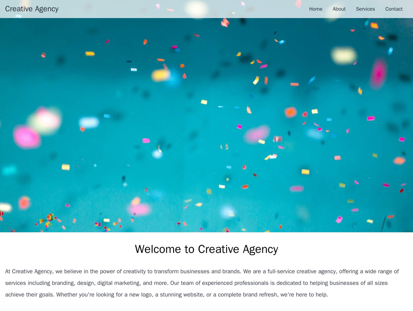 Creative Agency: A visually striking design with an oversized, asymmetrical header image, a centered logo, and a fixed n Web Template 4786