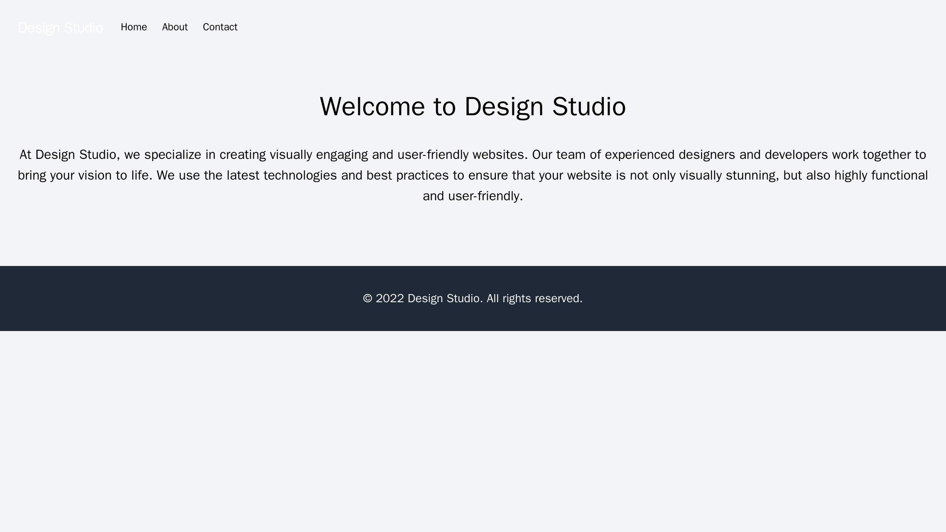 Design Studio: A visually engaging site design with full-screen background images, a portfolio showcase, a prominent cal Web Template 2403