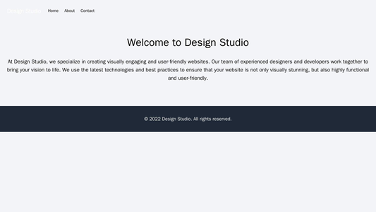 Design Studio: A visually engaging site design with full-screen background images, a portfolio showcase, a prominent cal Web Template 2403