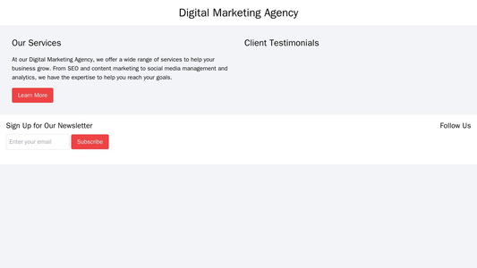 Digital Marketing Agency: A two-column layout with one side displaying text and services, and the other side showcasing  Web Template 4237