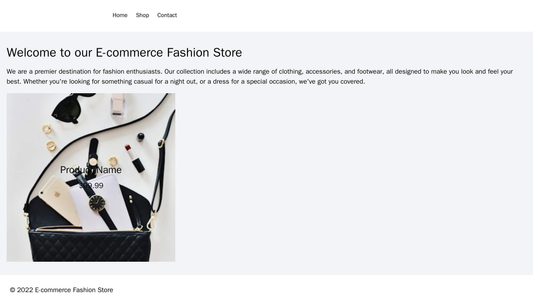 E-commerce Fashion Store: A grid layout featuring large product images with overlapping text and prices. The navigation  Web Template 3544