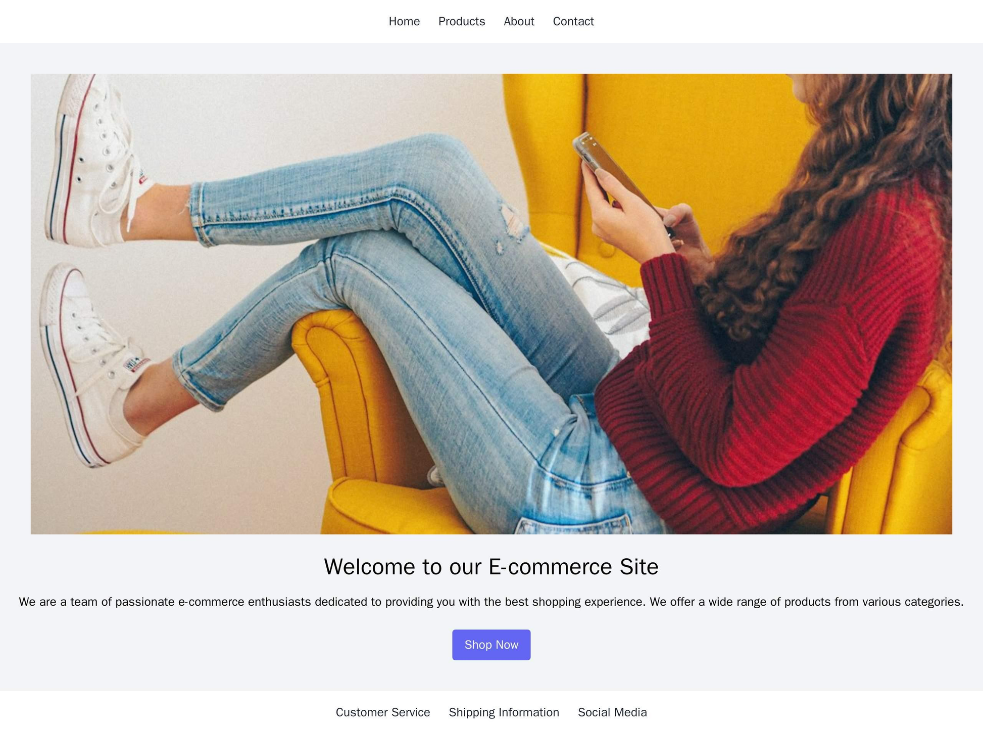 E-commerce Site: A clean and minimalist design with a horizontal navigation bar across the top of the page, a large prod Web Template 4893