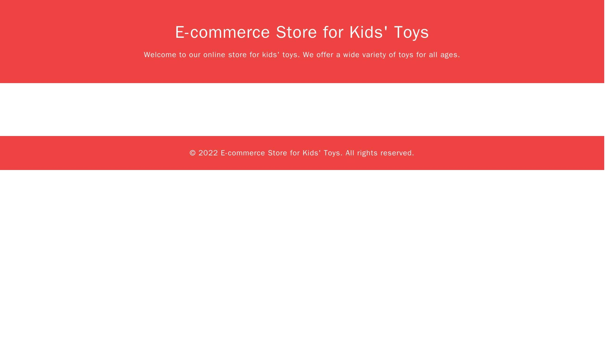 E-commerce Store for Kids Toys: A mosaic-tiled homepage with playful illustrations and icons, bright colors, and a cart  Web Template 4877