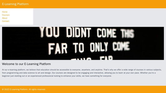 E-learning Platform: A user-friendly, educational design for an e-learning platform featuring a prominent logo, a fixed, Web Template 4994