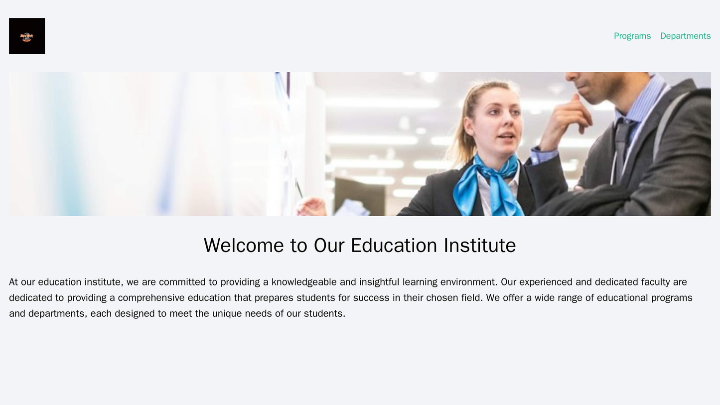 Education Institute: A knowledgeable and insightful design with a background image of a classroom, a logo at the top lef Web Template 4191