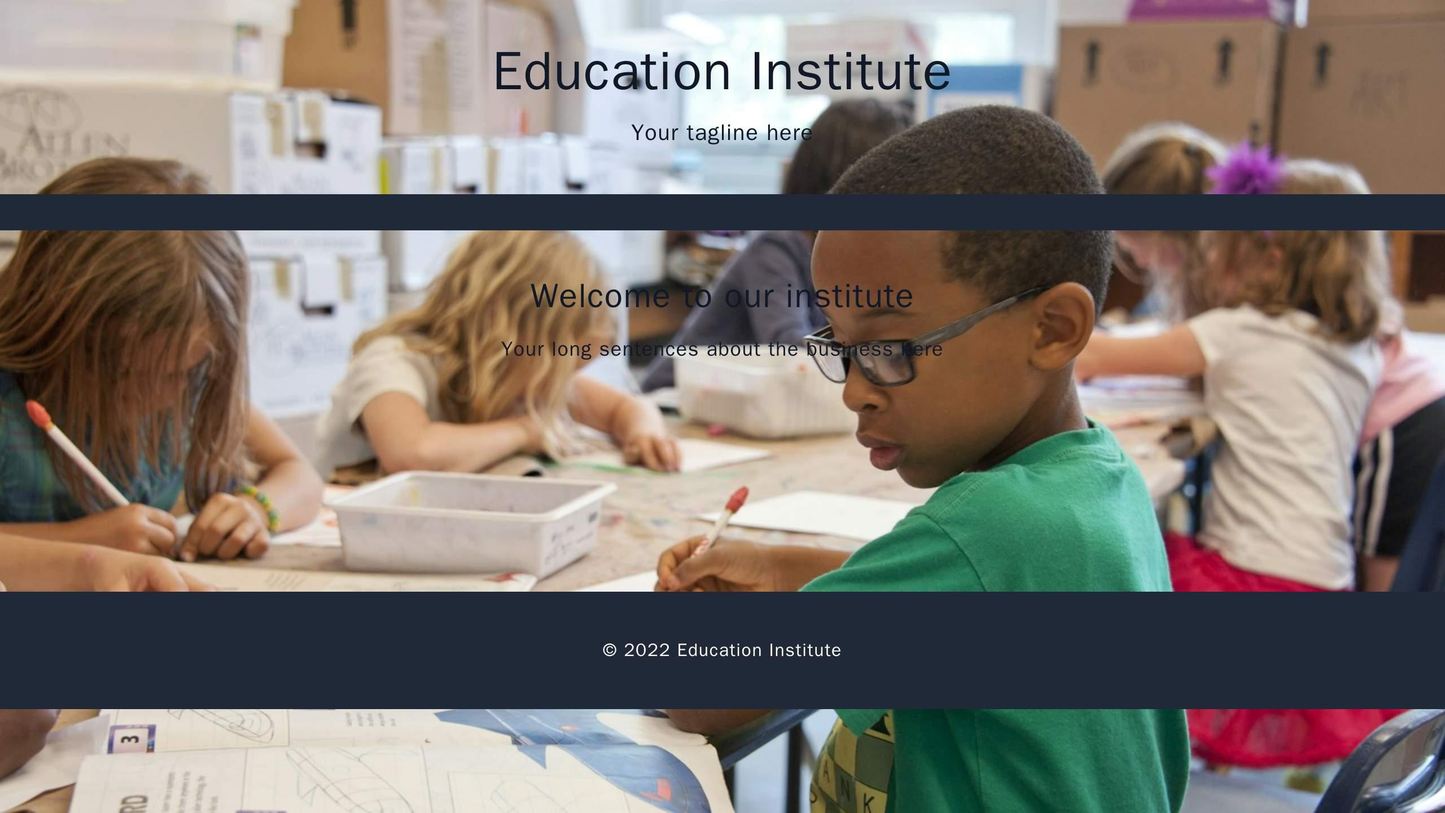 Education Institute Site: A clean, intuitive design featuring a large, centered logo and a sliding banner showcasing pro Web Template 4734