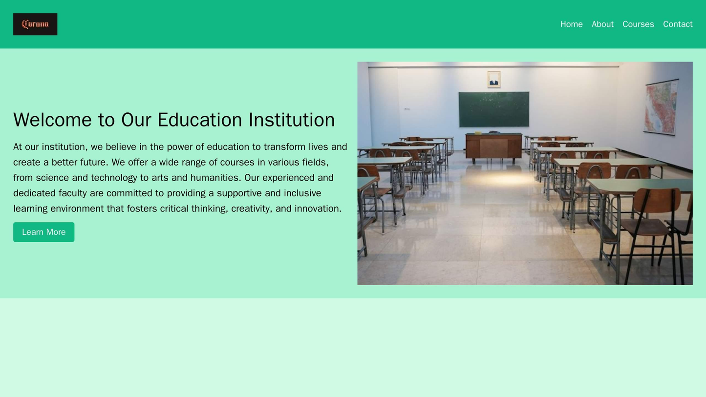 Education Institution: A clean, modern design with a left-aligned logo and a vertical menu on the right side of the hero Web Template 2032