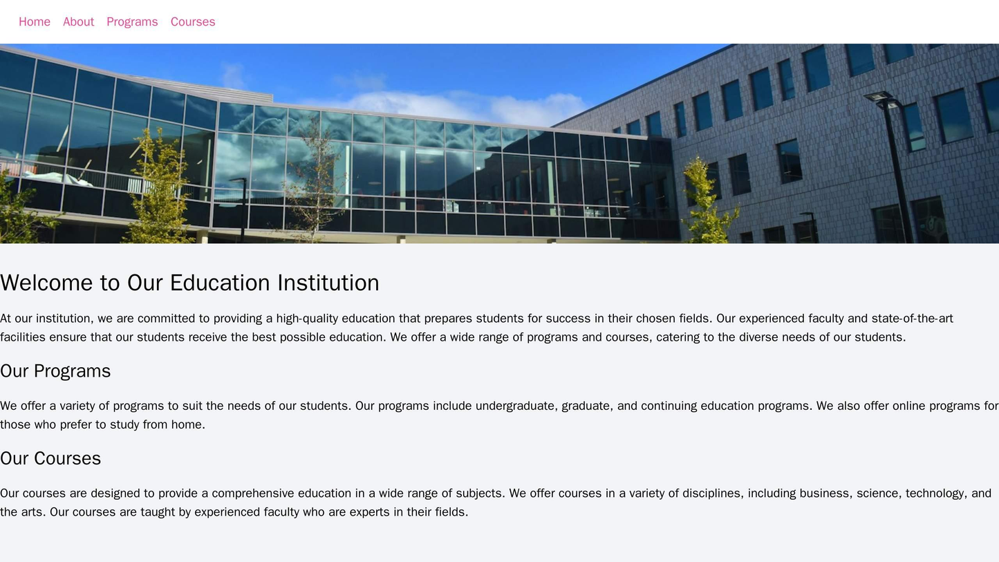 Education Institution: A comprehensive design with a simple menu, a vibrant color palette, a large hero image of student Web Template 2388