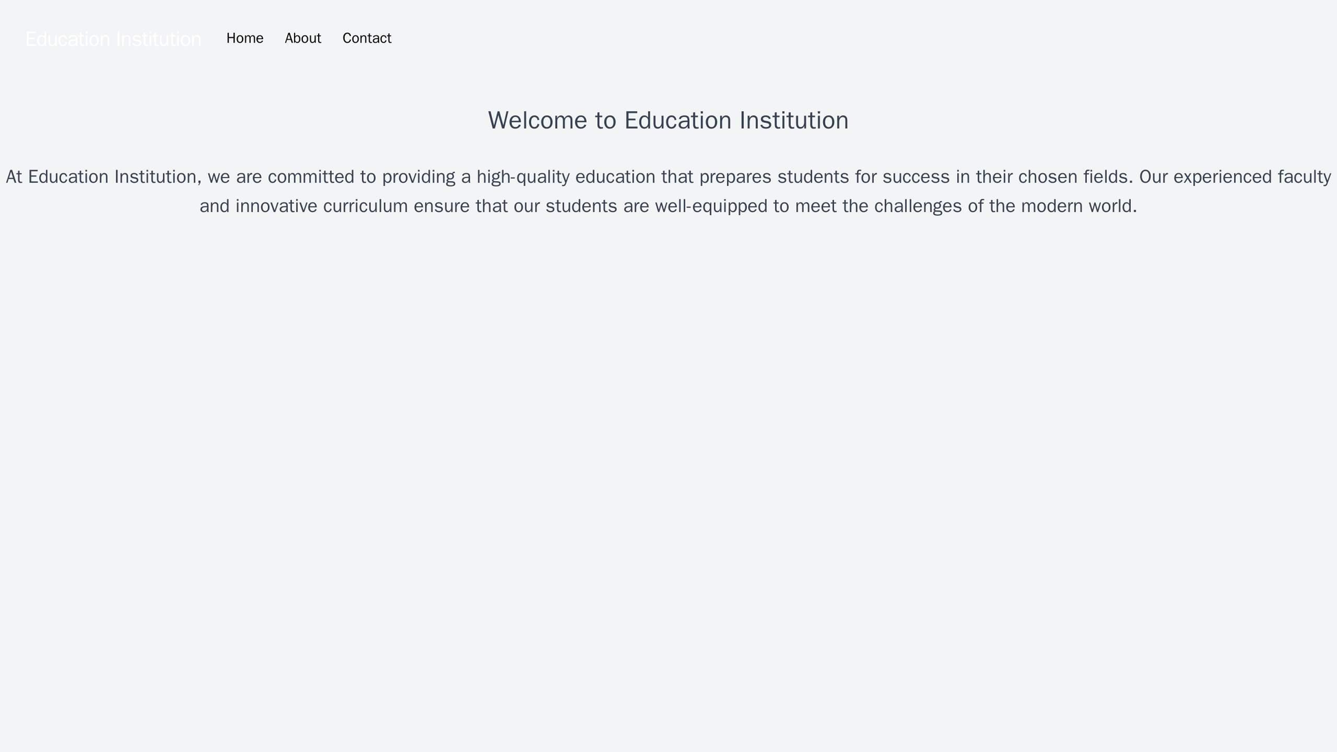 Education Institution: A professional design with a centered logo, navigation menu below, and a multi-column layout show Web Template 3452