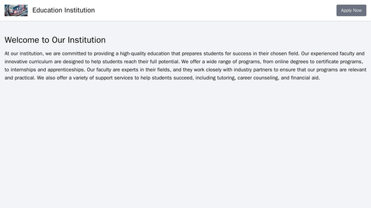 Education Institution: A straightforward design that prioritizes easy navigation, with a header featuring the logo on th Web Template 3473