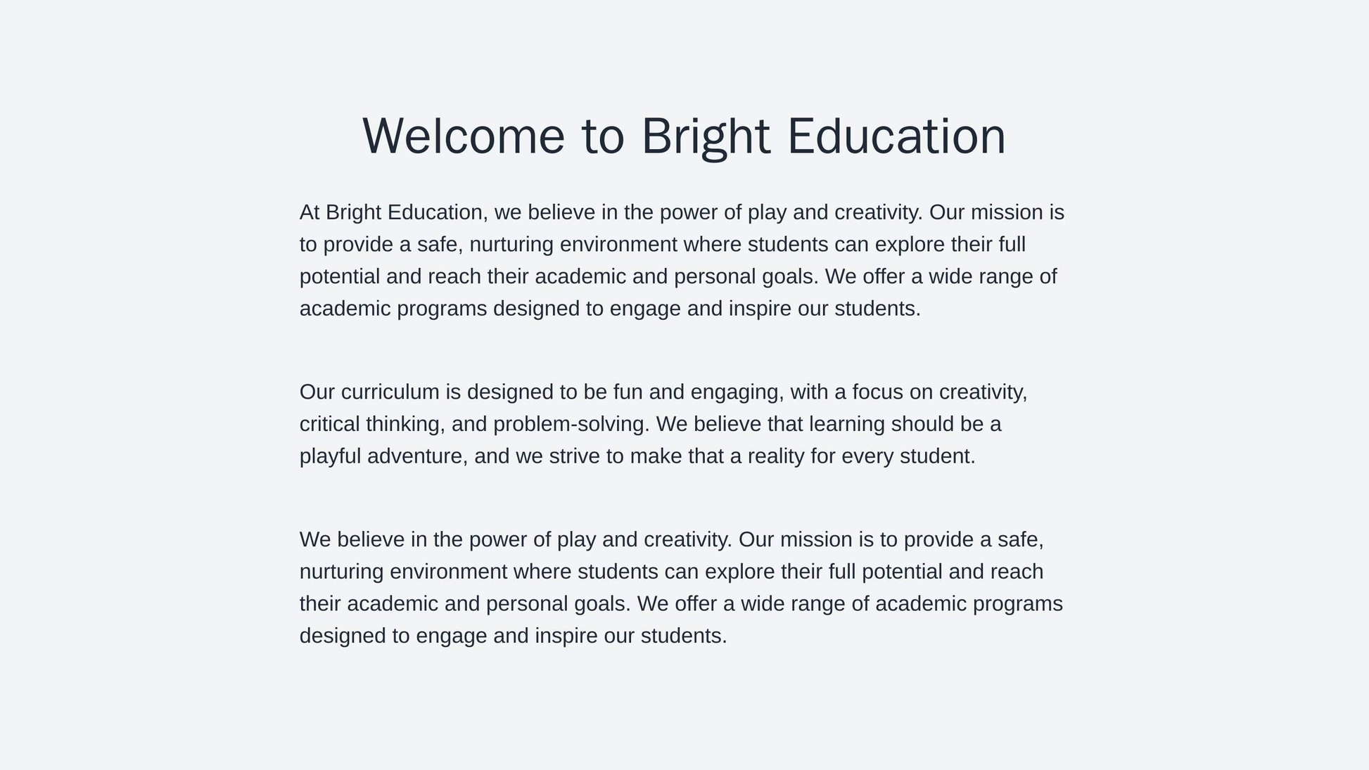 Education Institution: Bright, playful, and engaging design featuring cartoon characters and illustrations. A prominent  Web Template 3521