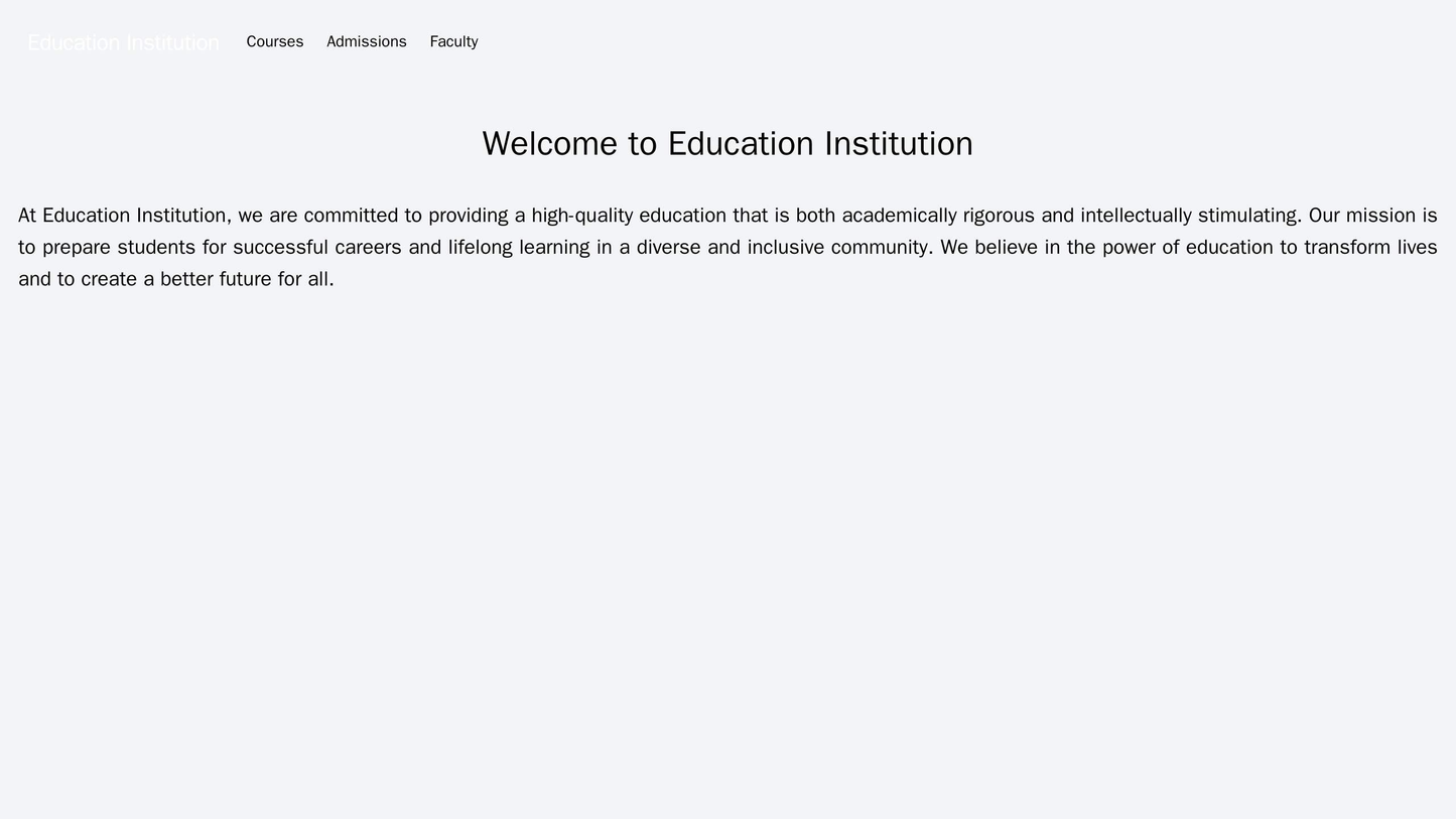 Education Institution: A multi-level design featuring a top navigation menu with clear categories like Courses, Admissio Web Template 4137