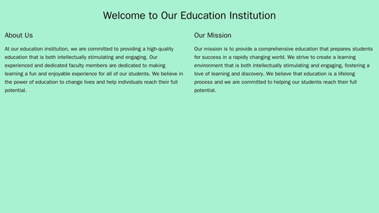 Education Institution: A dynamic site with a multi-column layout, a left sidebar for news and announcements, and a centr Web Template 4414