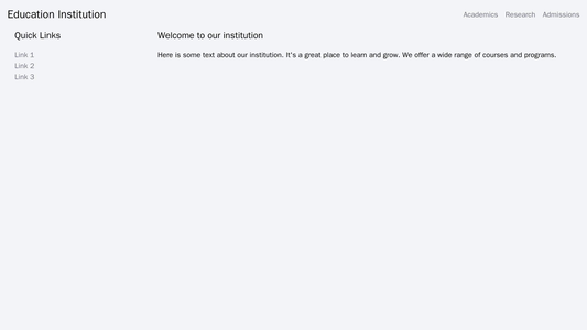 Education Institution Site: A multi-level horizontal navigation menu with pages for academics, research, admissions, and Web Template 2313