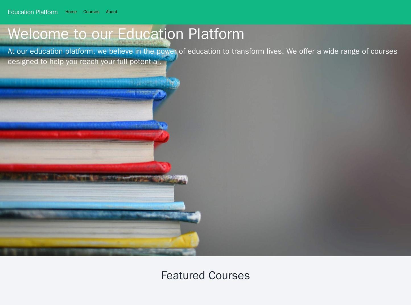 Education Platform: A bright, welcoming design for an education platform, including a full-screen background image of st Web Template 4731