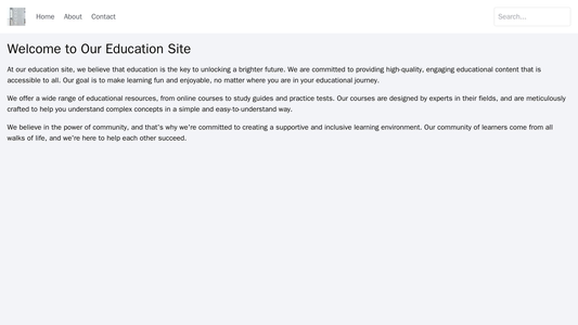 Education Site: A multi-page layout with a fixed header containing a logo, navigation menu, and search bar, a color pale Web Template 4379