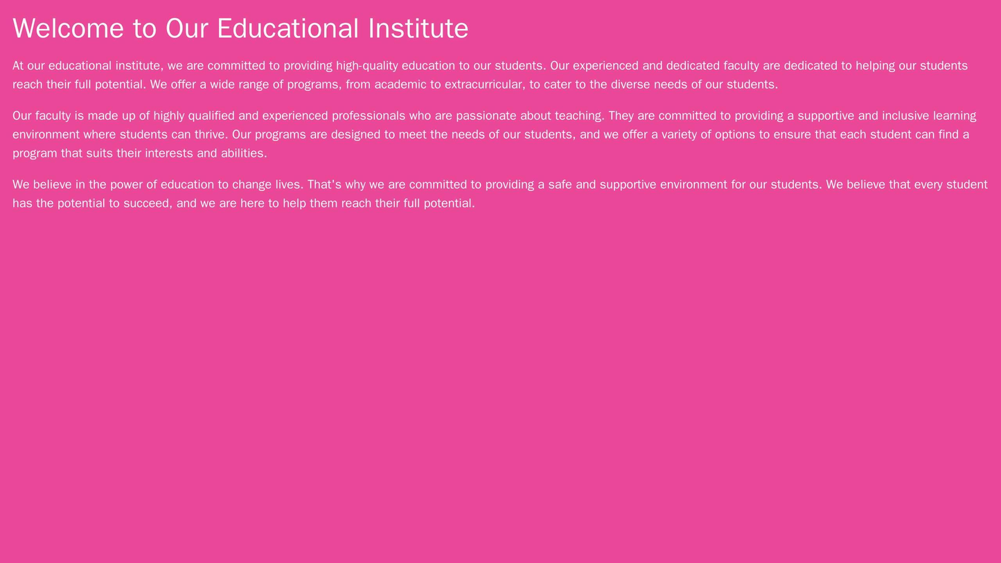 Educational Institute: A sophisticated design with a header image of students in a classroom setting, a horizontal menu  Web Template 4571