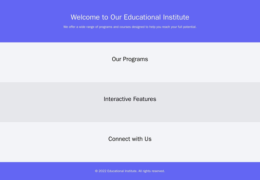 Educational Institute Site: A modern and engaging layout where users can easily explore the different programs and cours Web Template 4710