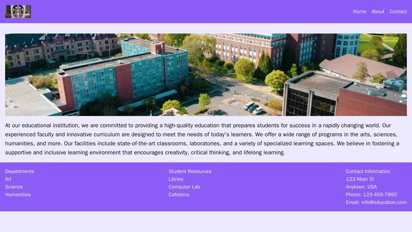 Educational Institution: A clean and professional design with a central image of a campus building and an easily accessi Web Template 3213