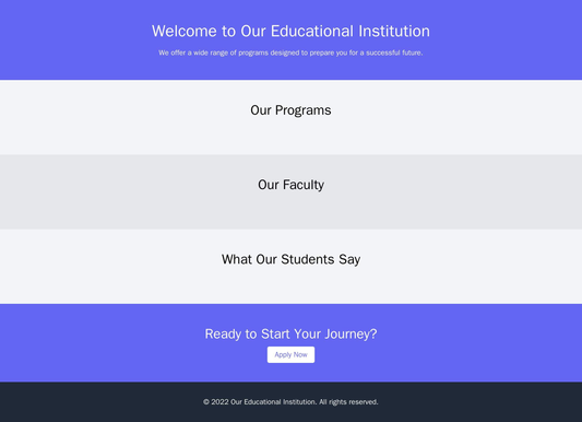 Educational Institution: An organized, easy-to-navigate layout displaying program offerings, faculty bios, and student t Web Template 3561