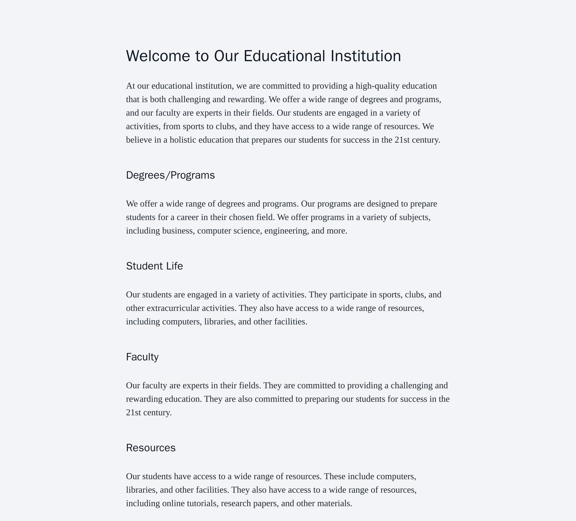 Educational Institution: A warm, inviting design with a right-aligned logo and a full-width header image of campus facil Web Template 3791