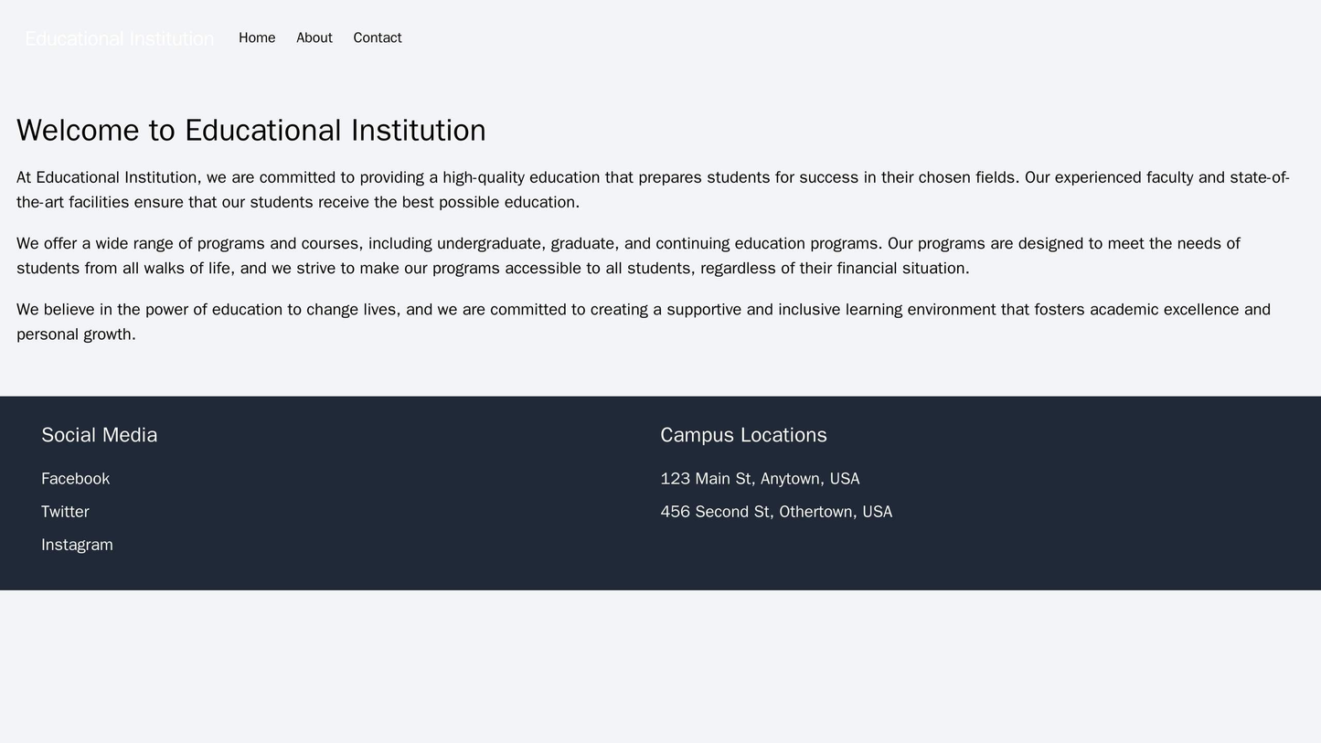 Educational Institution: A welcoming design with a vertical navigation bar, a dynamic slider showcasing programs and eve Web Template 3814