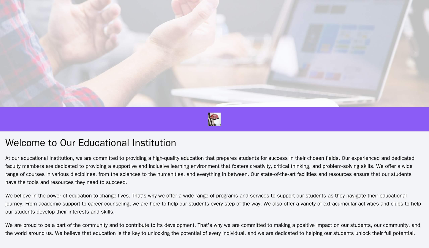 Educational institution: A site that integrates a full-width image background with a white overlay and a clean, horizont Web Template 2116