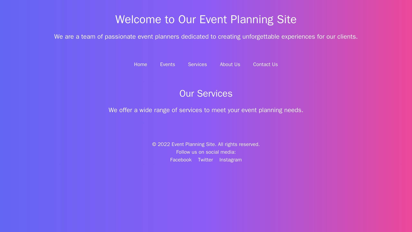 Event Planning Site: A vibrant design with a rainbow color scheme. A header with a slider for upcoming events. A navigat Web Template 4917