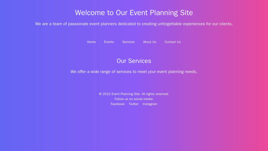 Event Planning Site: A vibrant design with a rainbow color scheme. A header with a slider for upcoming events. A navigat Web Template 4917