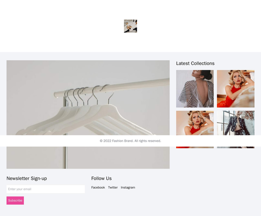 Fashion Brand: A visually stunning website with a central hero image, a grid layout showcasing the latest collections, a Web Template 3736