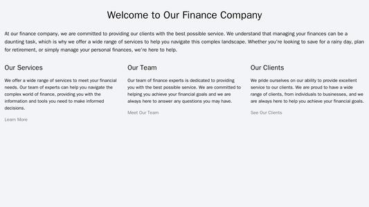 Finance Company: A sleek and modern design featuring a full-width header with a clear call to action, a left sidebar wit Web Template 4829