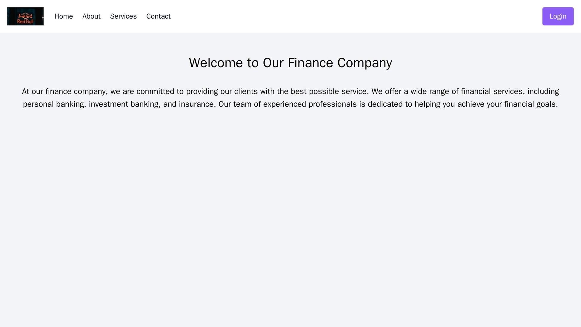 Finance or Banking Company: A professional appearance with a fixed header that includes a logo, a main menu, and a user  Web Template 4852