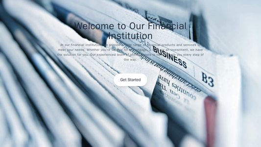 Financial Institution: A sophisticated, polished design with a subdued color palette, large typography, and a secure, tr Web Template 4607