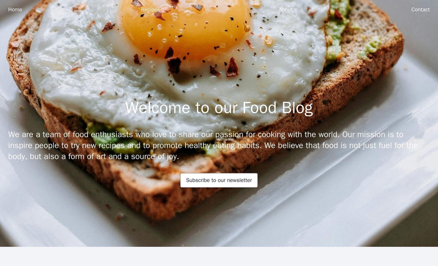 Food Blog: A clean, visually appealing design with a large, high-quality image of a dish stretching across the header. I Web Template 3427