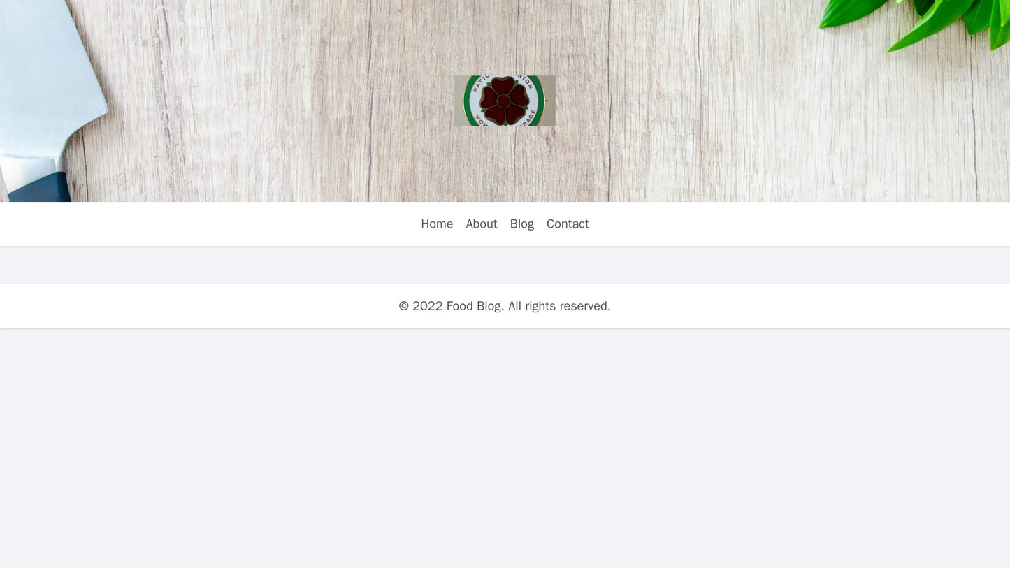 Food Blog: A warm and inviting design with a large header image, a centered logo, and a horizontal navigation menu acros Web Template 3802