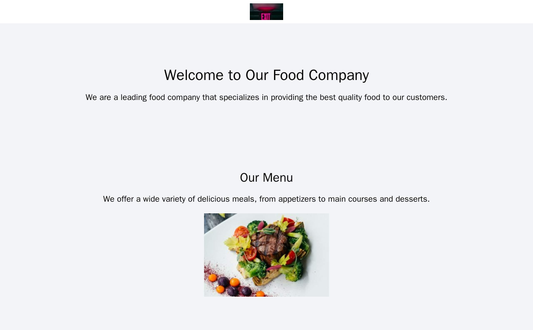 Food Company: A one-page vertical scrolling design, where each section reveals a new mouth-watering image and informatio Web Template 3856