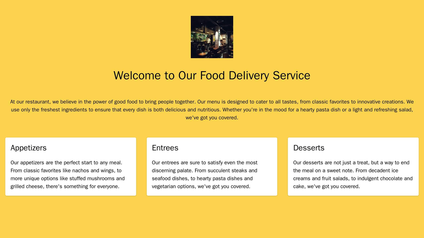 Food Delivery Service: A design inspired by a restaurant menu, with a vertical layout featuring various food categories. Web Template 3341