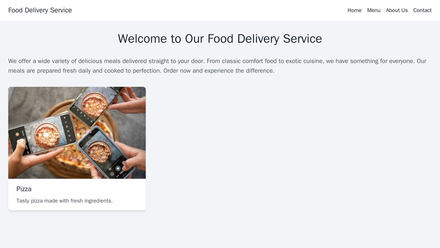 Food Delivery Service: A colorful and appetizing homepage design, a top navigation bar with categories, a scrolling bann Web Template 4238