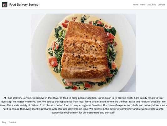 Food Delivery Service: A clean and vibrant design with a header displaying the company name and logo on the left, a main Web Template 4588