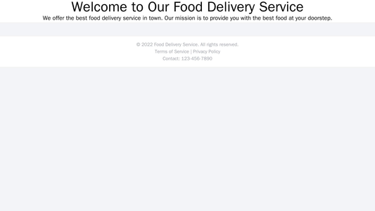 Food Delivery Service Site: A mobile-first design, with a large search bar or image of a popular dish at the top. The si Web Template 2308