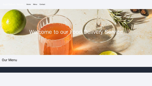 Food Delivery Service Site: A modern and functional design with a top horizontal navigation menu, a centered logo, and a Web Template 2351